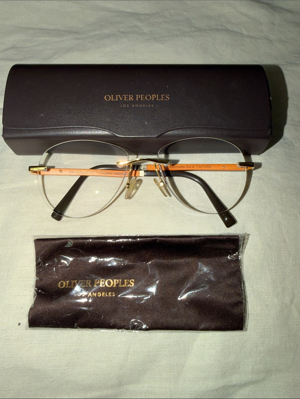 Oliver Peoples Prescription Titanium Rimless Glasses